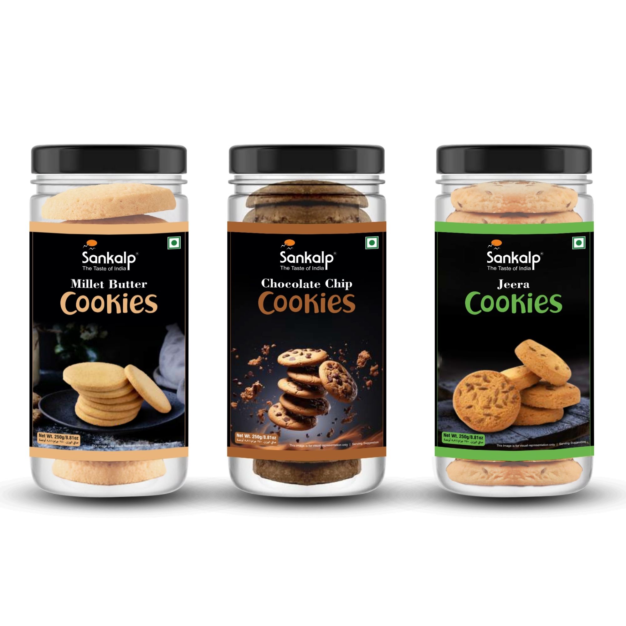 Cookie Combo - Chocolate Chip Cookie, Jeera Cookie & Butter Cookie | 220g