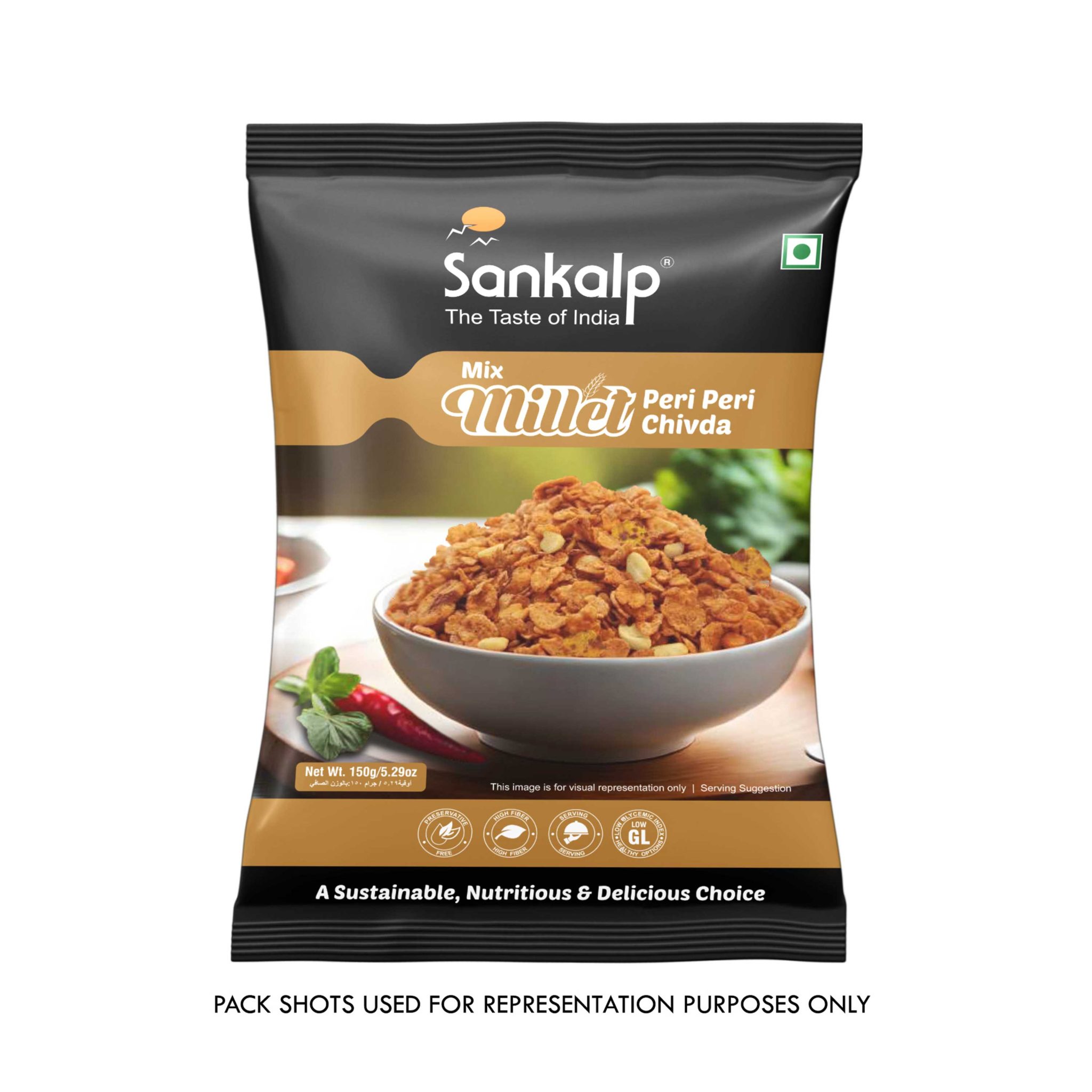 Chivda Combo - Jowar Chatpata Chivda, Mix Millet Peri Peri Chivda & Mix Millet Pudina Chivda | 150g - Image 10